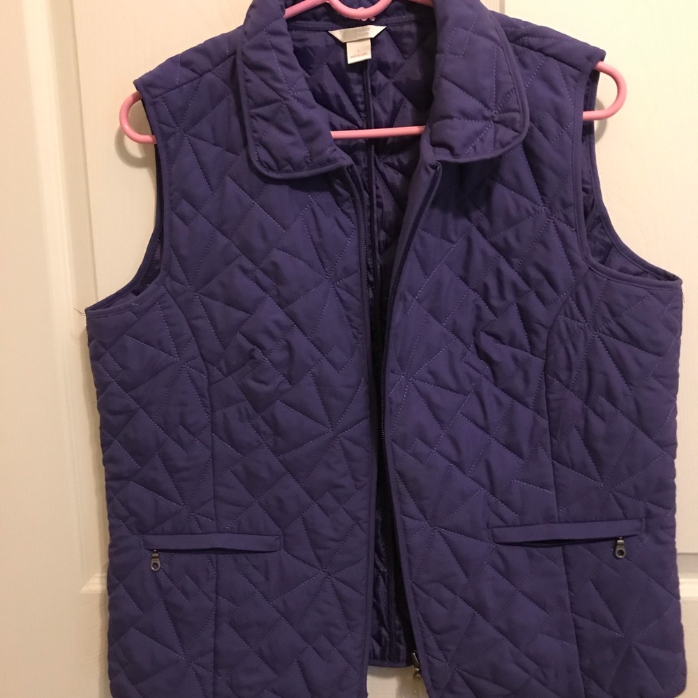 Purple quilted vest